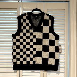 Vans checkered sweater vest size M/L